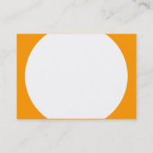 Runde Tafel - Weiß mit Orange FF900 Visitenkarte (Rückseite)