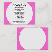 Runde Tafel - Weiß mit rosa FF66CC Visitenkarte (Vorne/Hinten)