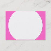 Runde Tafel - Weiß mit rosa FF66CC Visitenkarte (Rückseite)
