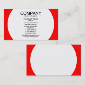 Runde Tafel - Weiß mit Rot FF000 Visitenkarte (Vorne/Hinten)