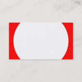Runde Tafel - Weiß mit Rot FF000 Visitenkarte (Rückseite)