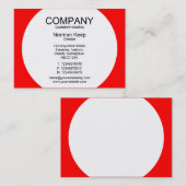 Runde Tafel - Weiß mit Rot FF000 Visitenkarte (Vorne/Hinten)