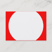 Runde Tafel - Weiß mit Rot FF000 Visitenkarte (Rückseite)