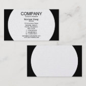 Runde Tafel - Weiß mit Schwarz (Goldkarte) Visitenkarte (Vorne/Hinten)