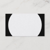 Runde Tafel - Weiß mit Schwarz (Goldkarte) Visitenkarte (Rückseite)