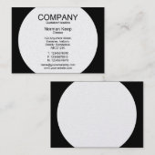 Runde Tafel - Weiß mit Schwarz (Goldkarte) Visitenkarte (Vorne/Hinten)