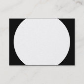 Runde Tafel - Weiß mit Schwarz (Goldkarte) Visitenkarte (Rückseite)