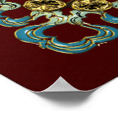 Runde Tibetan "OM" Mantra Mandala Poster (Ecke)