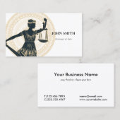 Runde Totem Lady Justiz Beruflicher Anwalt Visitenkarte (Vorne/Hinten)