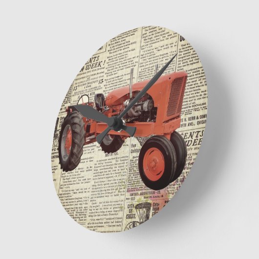 Runde Traktorhalterung Wanduhr (Winkel)