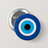 Runde typische Blue Mati Evil Eye Pinsel Button (Vorne & Hinten)