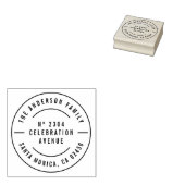 Runde Typografie - Rücksendeadresse von benutzerde Gummistempel (Stempel)