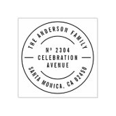 Runde Typografie - Rücksendeadresse von benutzerde Gummistempel (Prägung)