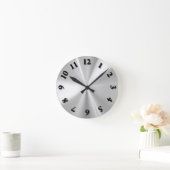 Runde Uhr aus Edelstahl (Zuhause)