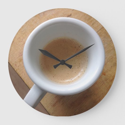 Runde Uhr der Kaffee-Wand (Vorderseite)