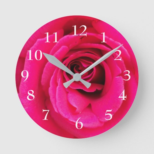 Runde Uhr der rote Rose (Vorderseite)