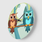 Runde Uhr der Waldeulen (Winkel)