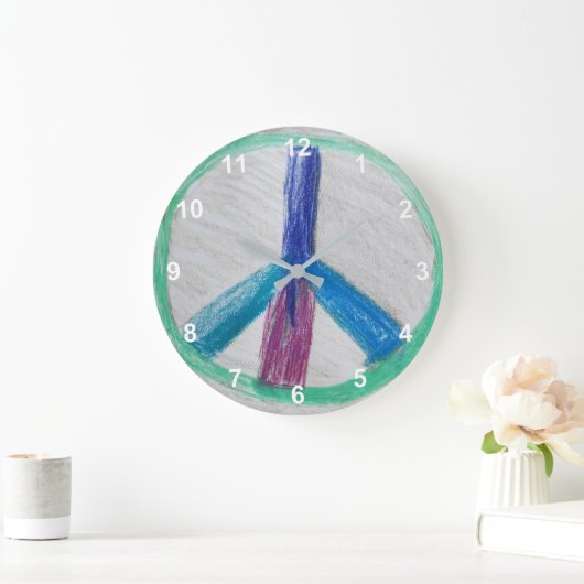 Runde Uhr für Frieden (Zuhause)