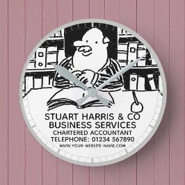 Runde Uhr für Wirtschaftsprüfer