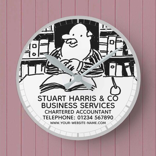 Runde Uhr für Wirtschaftsprüfer