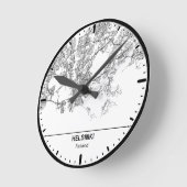 Runde Uhr Helsinki Clock City Line Art (Winkel)
