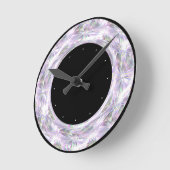 Runde Uhr in Schwarz und Diamant (Winkel)