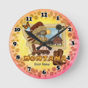 Runde Uhr Montana