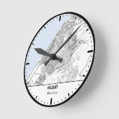 Runde Uhr Rabat Clock City Line Art (Winkel)