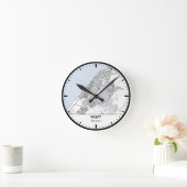 Runde Uhr Rabat Clock City Line Art (Zuhause)