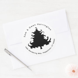 Runde Umschlag Aufkleber für die Rücksendeadresse 