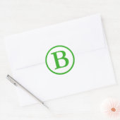 Runde Umschlag Aufkleber mit Monogramm - mittelgrü (Umschlag)