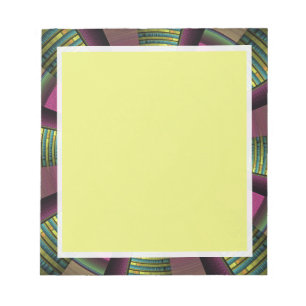 Runde und farbenfrohe, moderne Dekoration Fraktal  Notizblock