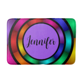 Runde und psychedelische Farben Name des modernen  Badematte