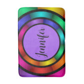 Runde und psychedelische Farben Name des modernen  Badematte (Vorderseite Vertikal)