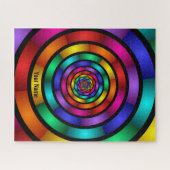 Runde und psychedelische Farben, Name moderner Kun Puzzle (Horizontal)