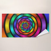 Runde und psychedelische Fraktal Kunst Badehandtuch (Badehandtuch)
