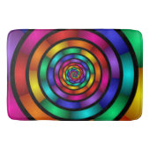 Runde und psychedelische Fraktal Kunst Badematte (Vorderseite)