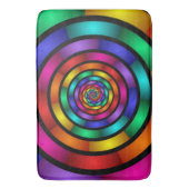 Runde und psychedelische Fraktal Kunst Badematte (Vorderseite Vertikal)