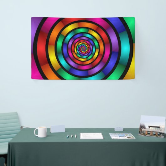 Runde und psychedelische Fraktal Kunst Banner (Messeveranstaltung)