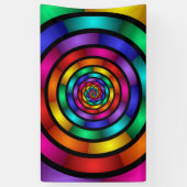 Runde und psychedelische Fraktal Kunst Banner (Vertikal)