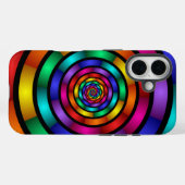 Runde und psychedelische Fraktal Kunst Case-Mate iPhone Hülle (Rückseite (Horizontal))