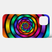 Runde und psychedelische Fraktal Kunst Case-Mate iPhone Hülle (Rückseite (Horizontal))