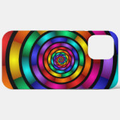 Runde und psychedelische Fraktal Kunst Case-Mate iPhone Hülle (Rückseite (Horizontal))