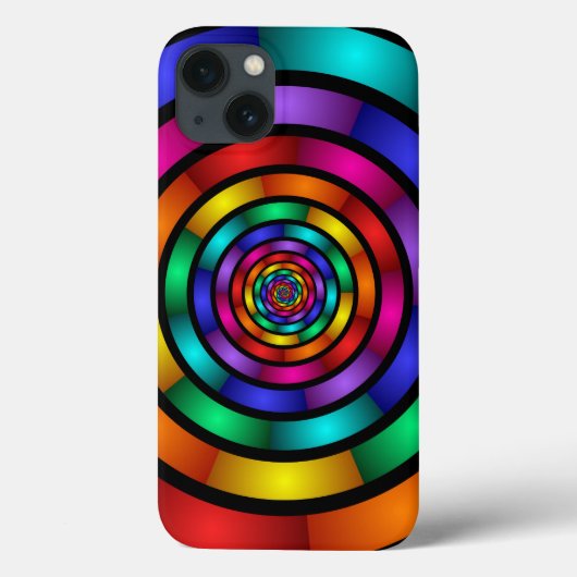 Runde und psychedelische Fraktal Kunst Case-Mate iPhone Hülle (Rückseite)