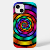 Runde und psychedelische Fraktal Kunst Case-Mate iPhone Hülle (Rückseite)