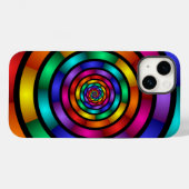 Runde und psychedelische Fraktal Kunst Case-Mate iPhone Hülle (Rückseite (Horizontal))