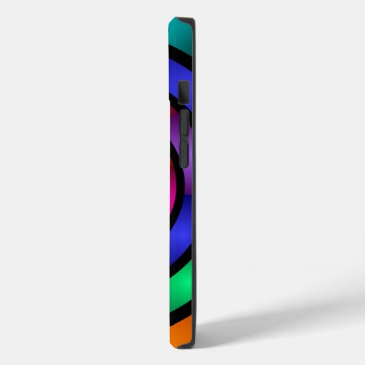 Runde und psychedelische Fraktal Kunst Case-Mate iPhone Hülle (Rückseite / Links)