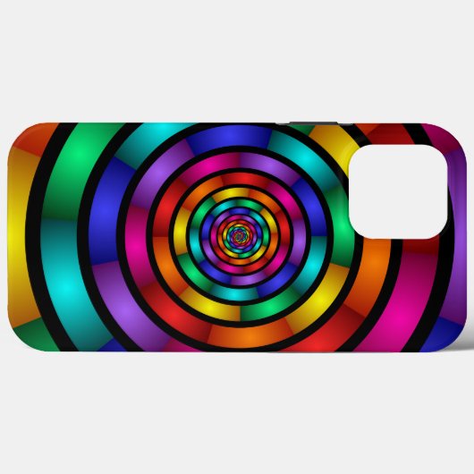 Runde und psychedelische Fraktal Kunst Case-Mate iPhone Hülle (Rückseite (Horizontal))