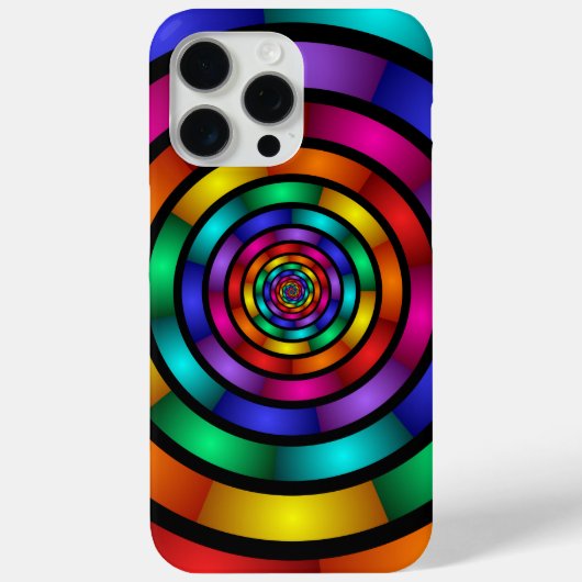Runde und psychedelische Fraktal Kunst Case-Mate iPhone Hülle (Rückseite)