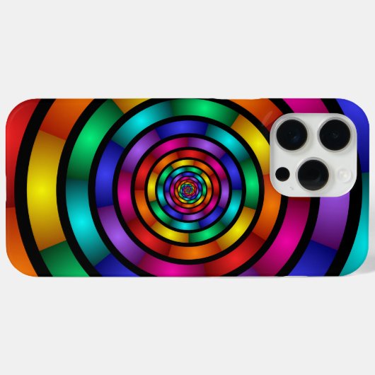 Runde und psychedelische Fraktal Kunst Case-Mate iPhone Hülle (Rückseite (Horizontal))